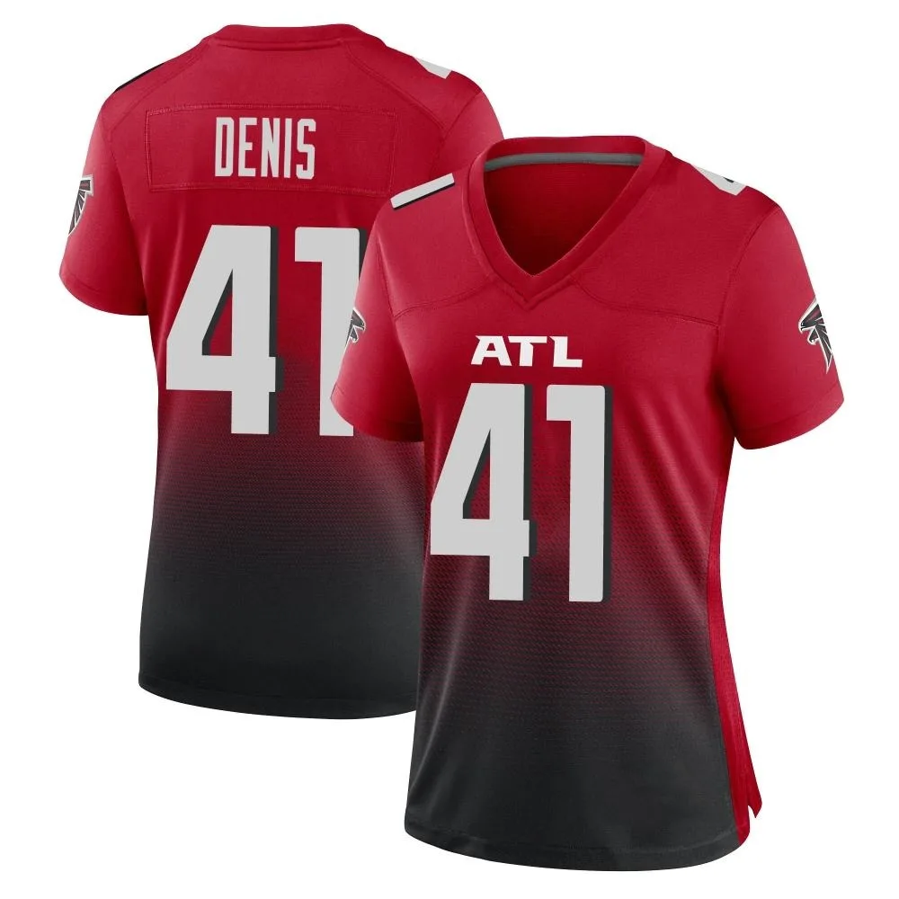 Lukas Denis Atlanta Falcons Women's Nike 2nd Alternate Game Red Jersey Lukas Denis Atlanta Falcons Women's Nike 2nd Alternate Game Red Jersey