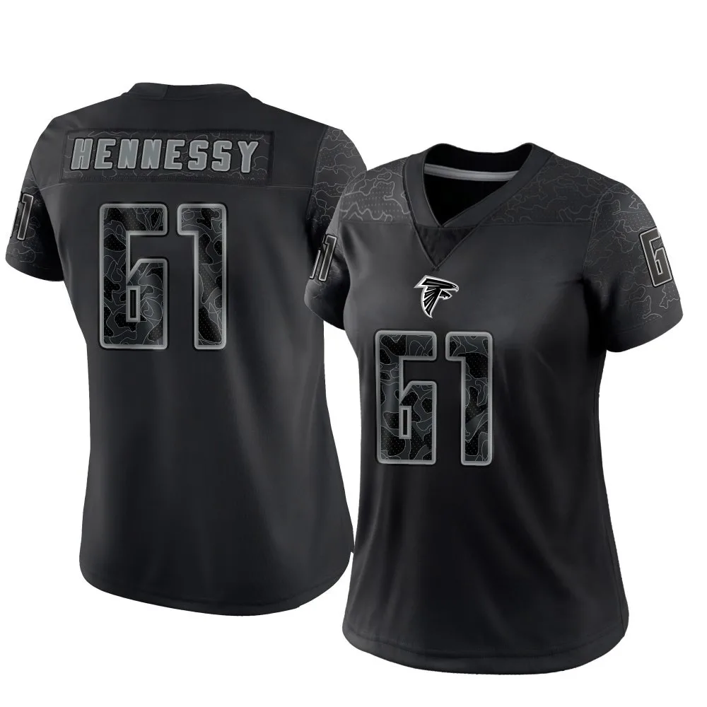 Matt Hennessy Atlanta Falcons Women's Nike Reflective Limited Black Jersey Matt Hennessy Atlanta Falcons Women's Nike Reflective Limited Black Jersey