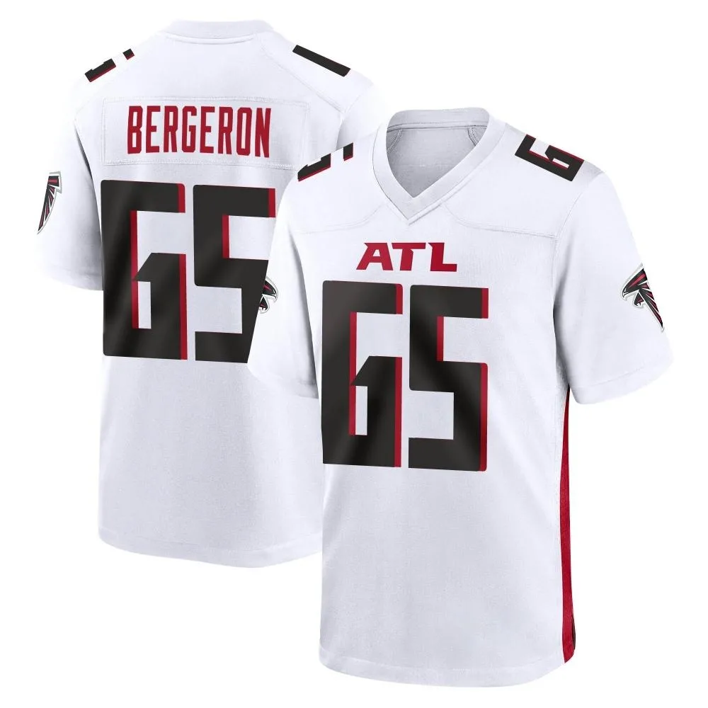 Matthew Bergeron Atlanta Falcons Men's Nike Game White Jersey Matthew Bergeron Atlanta Falcons Men's Nike Game White Jersey