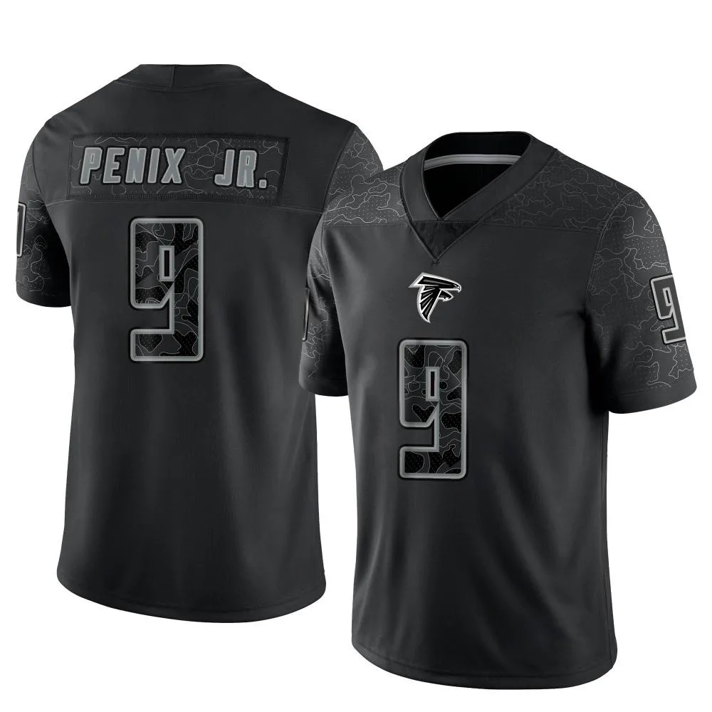 Michael Penix Jr. Atlanta Falcons Youth Nike Reflective Limited Black Jersey Michael Penix Jr. Atlanta Falcons Youth Nike Reflective Limited Black Jersey