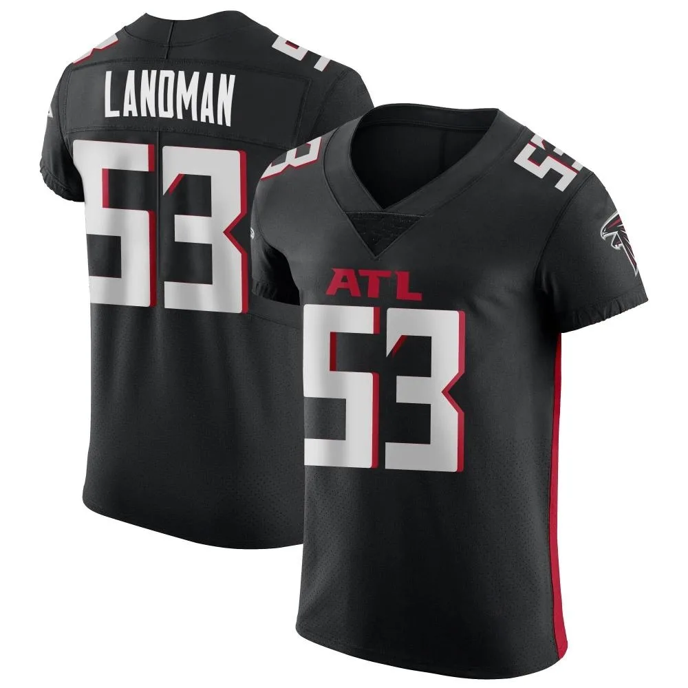 Nate Landman Atlanta Falcons Men's Nike Alternate Elite Black Jersey Nate Landman Atlanta Falcons Men's Nike Alternate Elite Black Jersey