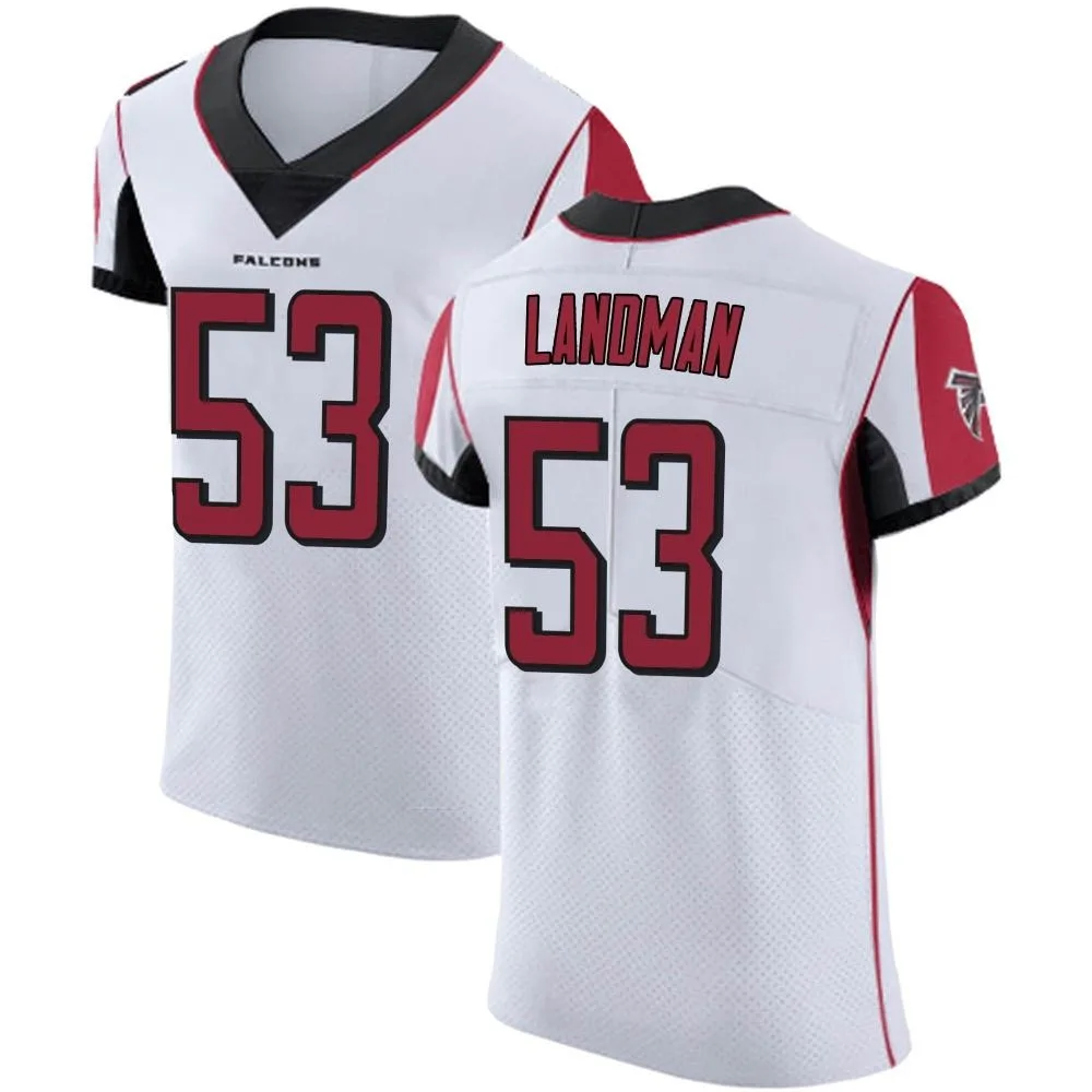 Nate Landman Atlanta Falcons Men's Nike Elite White Jersey Nate Landman Atlanta Falcons Men's Nike Elite White Jersey