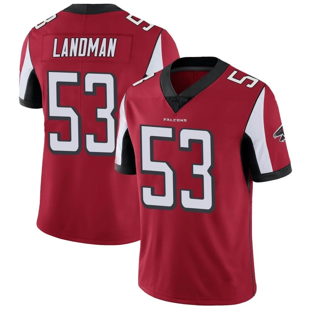 Nate Landman Atlanta Falcons Men's Nike Team Color Vapor Untouchable Limited Red Jersey Nate Landman Atlanta Falcons Men's Nike Team Color Vapor Untouchable Limited Red Jersey