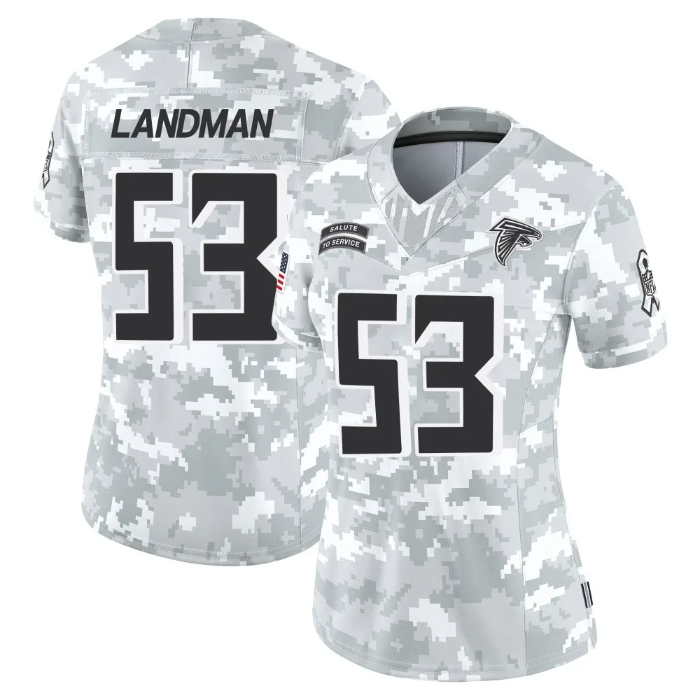 Nate Landman Atlanta Falcons Women's Nike 2024 Salute To Service Limited Arctic Camo Jersey Nate Landman Atlanta Falcons Women's Nike 2024 Salute To Service Limited Arctic Camo Jersey