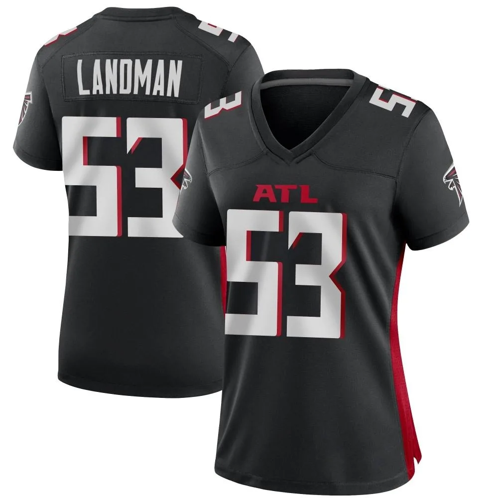 Nate Landman Atlanta Falcons Women's Nike Alternate Game Black Jersey Nate Landman Atlanta Falcons Women's Nike Alternate Game Black Jersey