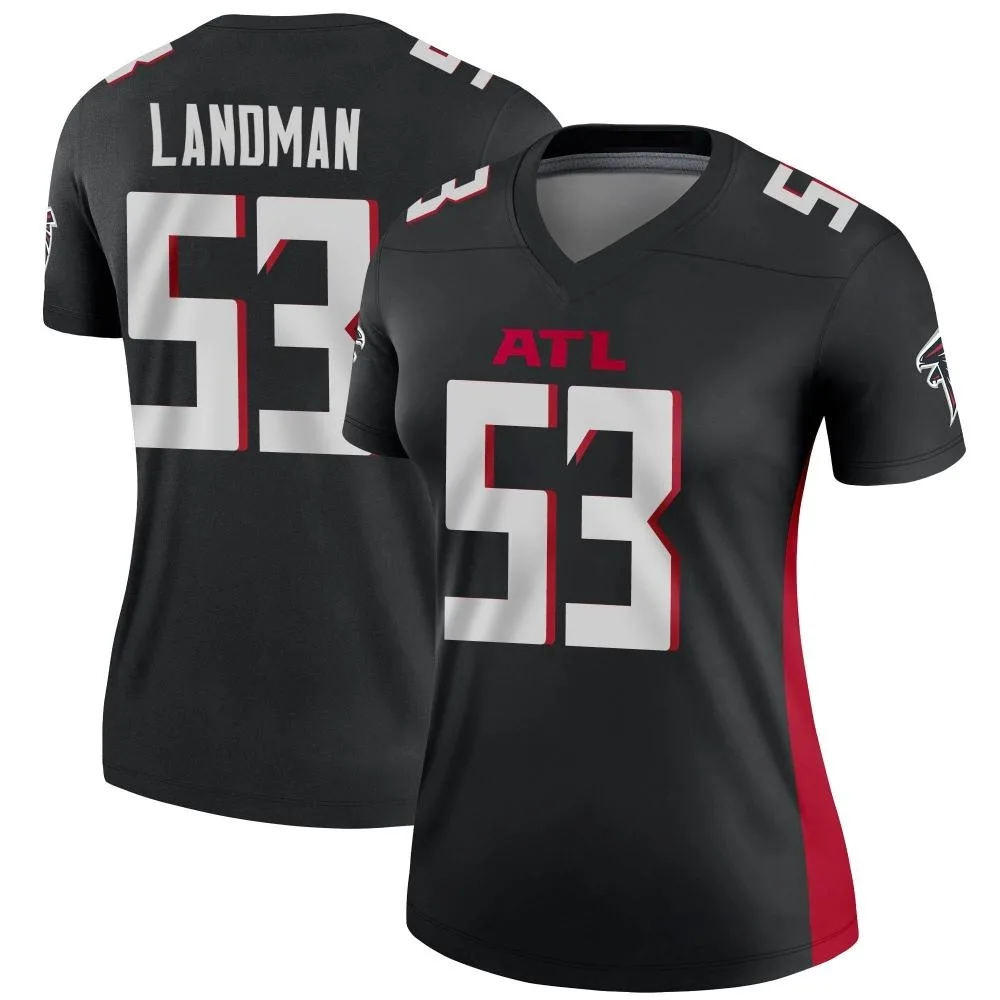 Nate Landman Atlanta Falcons Women's Nike Legend Black Jersey Nate Landman Atlanta Falcons Women's Nike Legend Black Jersey