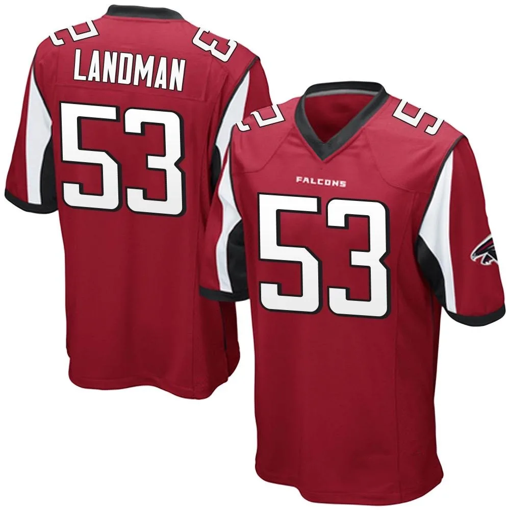 Nate Landman Atlanta Falcons Youth Nike Team Color Game Red Jersey Nate Landman Atlanta Falcons Youth Nike Team Color Game Red Jersey