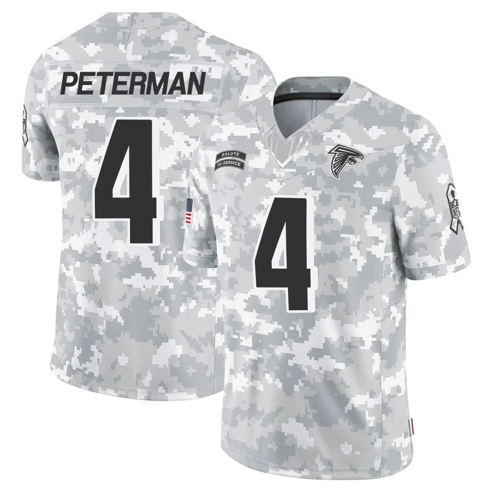 Nathan Peterman Atlanta Falcons Men's Nike 2024 Salute To Service Limited Arctic Camo Jersey Nathan Peterman Atlanta Falcons Men's Nike 2024 Salute To Service Limited Arctic Camo Jersey