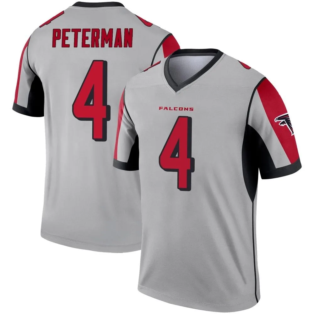 Nathan Peterman Atlanta Falcons Men's Nike Inverted Silver Legend Jersey Nathan Peterman Atlanta Falcons Men's Nike Inverted Silver Legend Jersey
