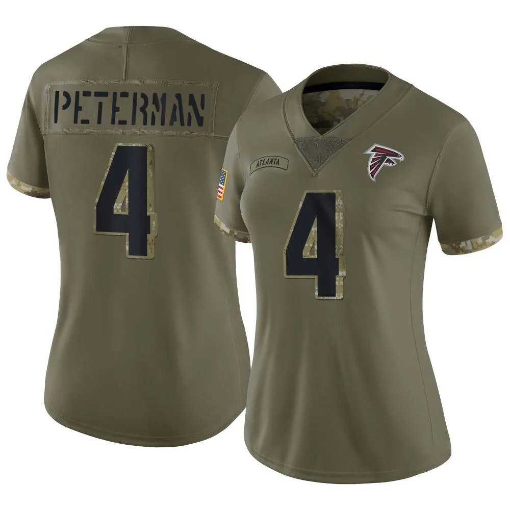 Nathan Peterman Atlanta Falcons Women's Nike 2022 Salute To Service Limited Olive Jersey Nathan Peterman Atlanta Falcons Women's Nike 2022 Salute To Service Limited Olive Jersey