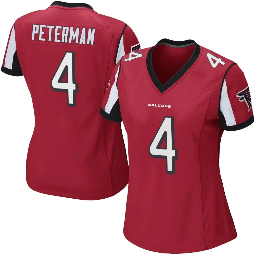 Nathan Peterman Atlanta Falcons Women's Nike Team Color Game Red Jersey Nathan Peterman Atlanta Falcons Women's Nike Team Color Game Red Jersey