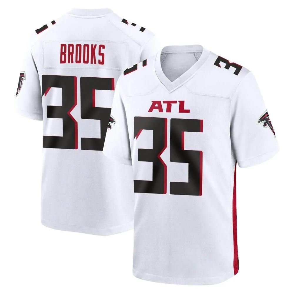 Natrone Brooks Atlanta Falcons Men's Nike Game White Jersey Natrone Brooks Atlanta Falcons Men's Nike Game White Jersey