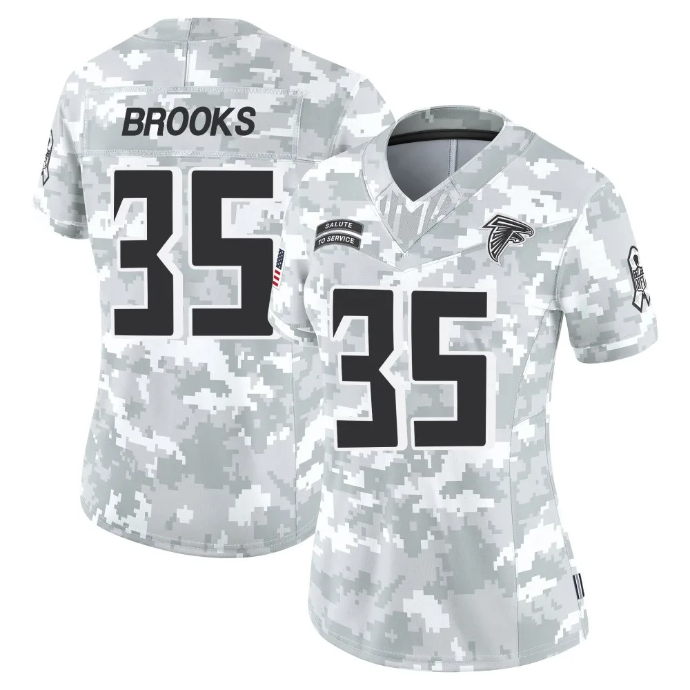 Natrone Brooks Atlanta Falcons Women's Nike 2024 Salute To Service Limited Arctic Camo Jersey Natrone Brooks Atlanta Falcons Women's Nike 2024 Salute To Service Limited Arctic Camo Jersey