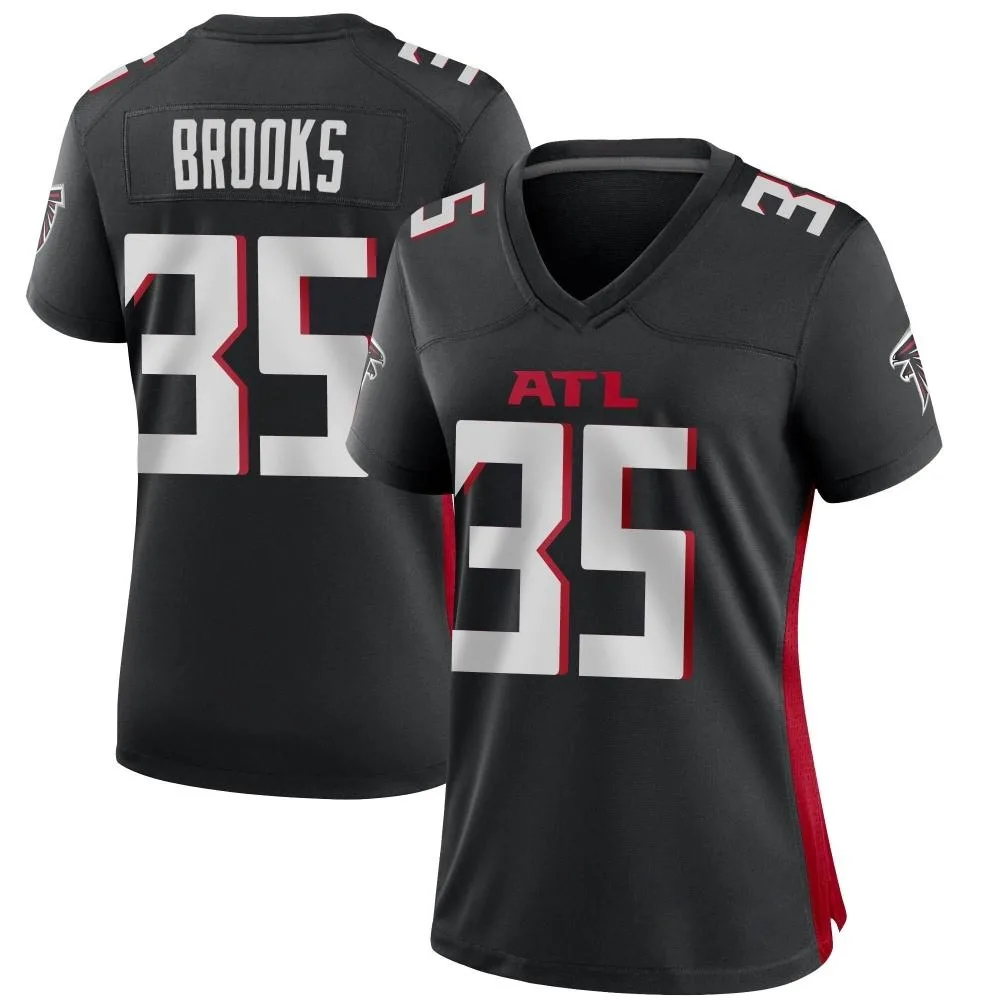 Natrone Brooks Atlanta Falcons Women's Nike Alternate Game Black Jersey Natrone Brooks Atlanta Falcons Women's Nike Alternate Game Black Jersey