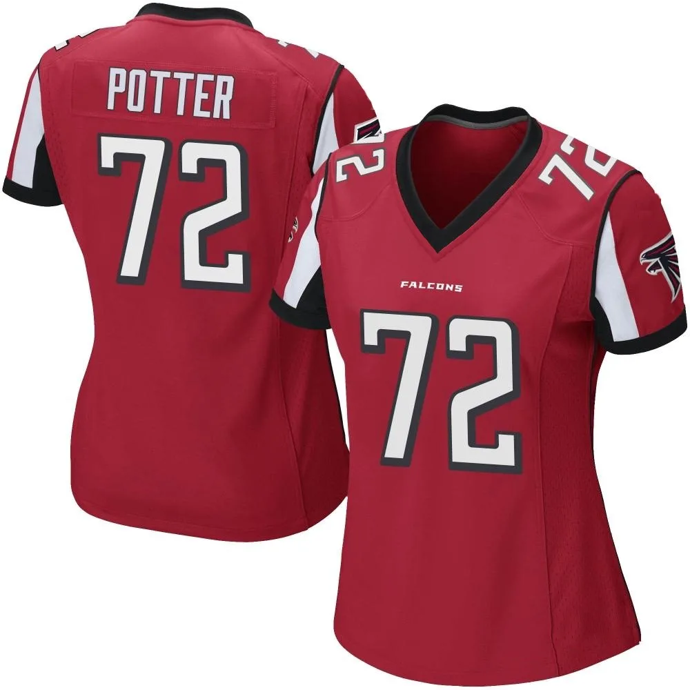 Nolan Potter Atlanta Falcons Women's Nike Team Color Game Red Jersey Nolan Potter Atlanta Falcons Women's Nike Team Color Game Red Jersey