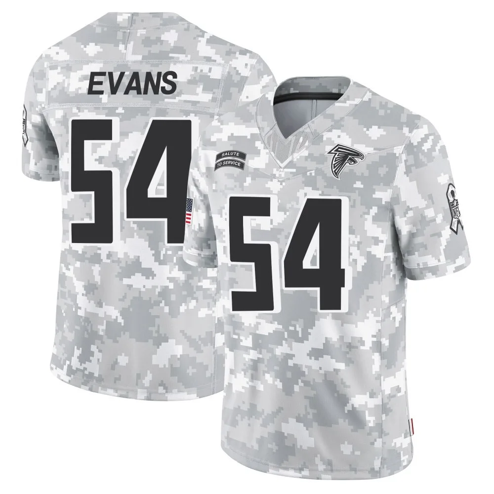 Rashaan Evans Atlanta Falcons Men's Nike 2024 Salute To Service Limited Arctic Camo Jersey Rashaan Evans Atlanta Falcons Men's Nike 2024 Salute To Service Limited Arctic Camo Jersey