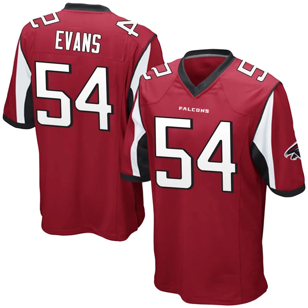 Rashaan Evans Atlanta Falcons Men's Nike Team Color Game Red Jersey Rashaan Evans Atlanta Falcons Men's Nike Team Color Game Red Jersey