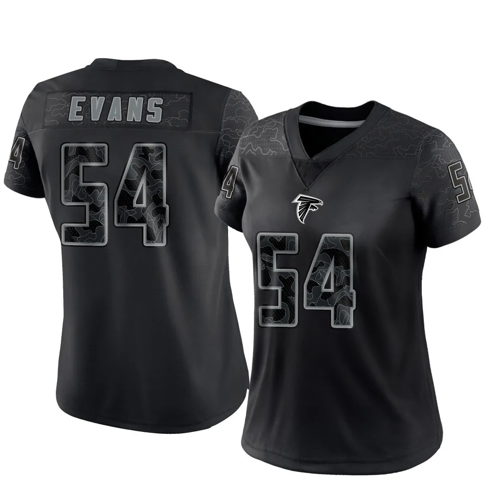 Rashaan Evans Atlanta Falcons Women's Nike Reflective Limited Black Jersey Rashaan Evans Atlanta Falcons Women's Nike Reflective Limited Black Jersey
