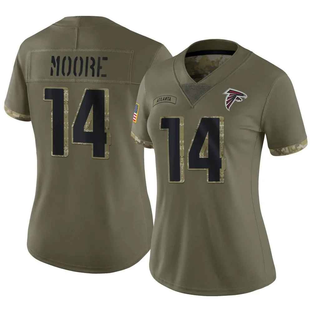 Rondale Moore Atlanta Falcons Women's Nike 2022 Salute To Service Limited Olive Jersey Rondale Moore Atlanta Falcons Women's Nike 2022 Salute To Service Limited Olive Jersey