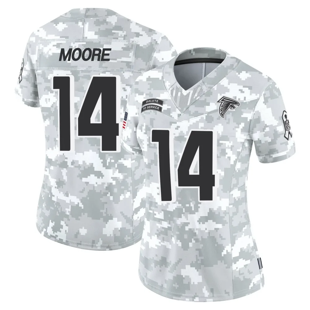 Rondale Moore Atlanta Falcons Women's Nike 2024 Salute To Service Limited Arctic Camo Jersey Rondale Moore Atlanta Falcons Women's Nike 2024 Salute To Service Limited Arctic Camo Jersey