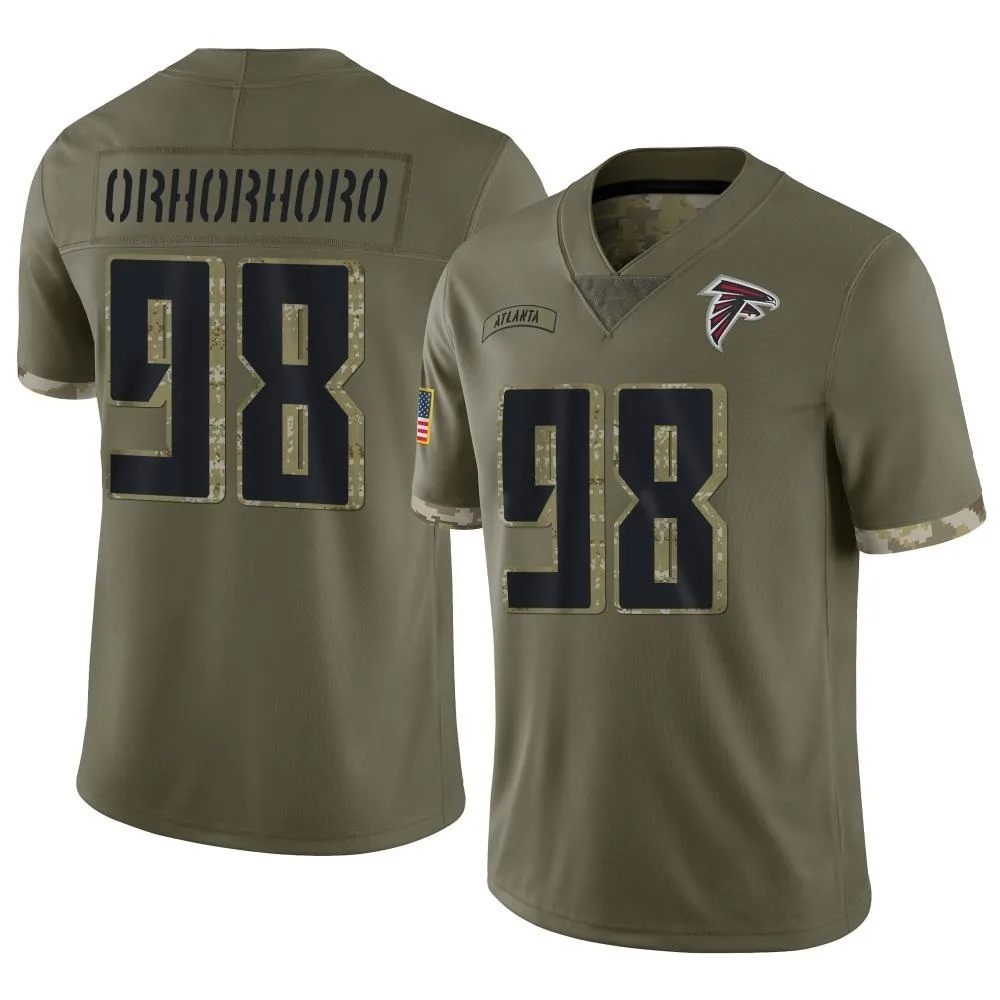 Ruke Orhorhoro Atlanta Falcons Men's Nike 2022 Salute To Service Limited Olive Jersey Ruke Orhorhoro Atlanta Falcons Men's Nike 2022 Salute To Service Limited Olive Jersey