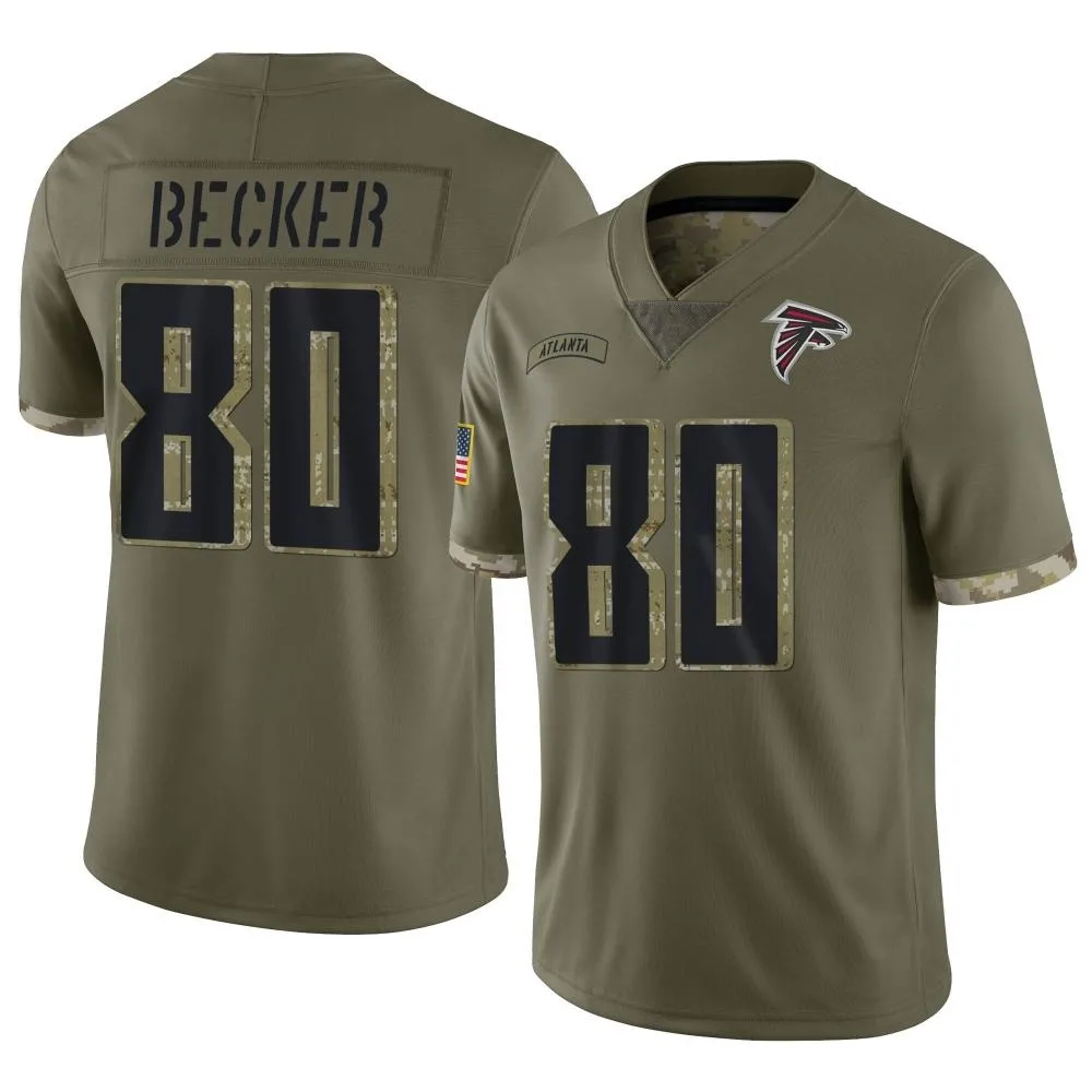 Ryan Becker Atlanta Falcons Men's Nike 2022 Salute To Service Limited Olive Jersey Ryan Becker Atlanta Falcons Men's Nike 2022 Salute To Service Limited Olive Jersey