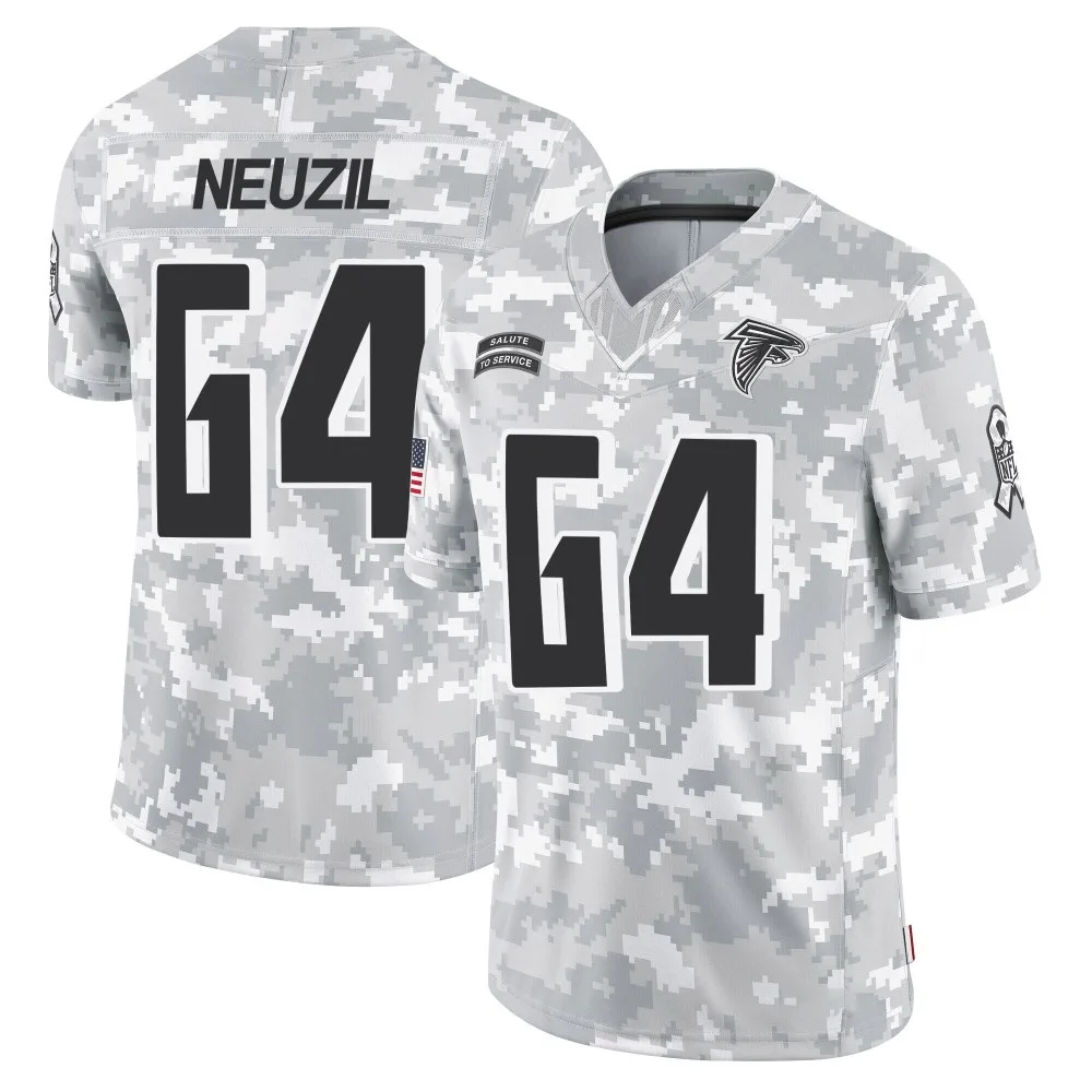 Ryan Neuzil Atlanta Falcons Men's Nike 2024 Salute To Service Limited Arctic Camo Jersey Ryan Neuzil Atlanta Falcons Men's Nike 2024 Salute To Service Limited Arctic Camo Jersey