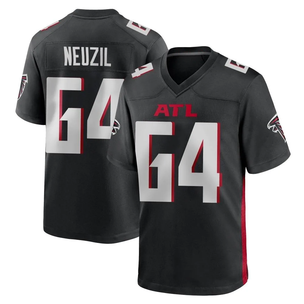 Ryan Neuzil Atlanta Falcons Men's Nike Alternate Game Black Jersey Ryan Neuzil Atlanta Falcons Men's Nike Alternate Game Black Jersey
