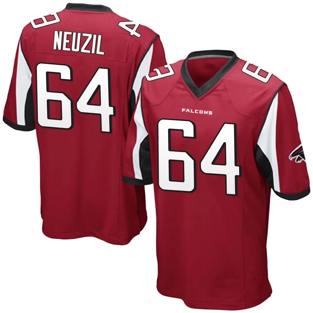 Ryan Neuzil Atlanta Falcons Men's Nike Team Color Game Red Jersey Ryan Neuzil Atlanta Falcons Men's Nike Team Color Game Red Jersey