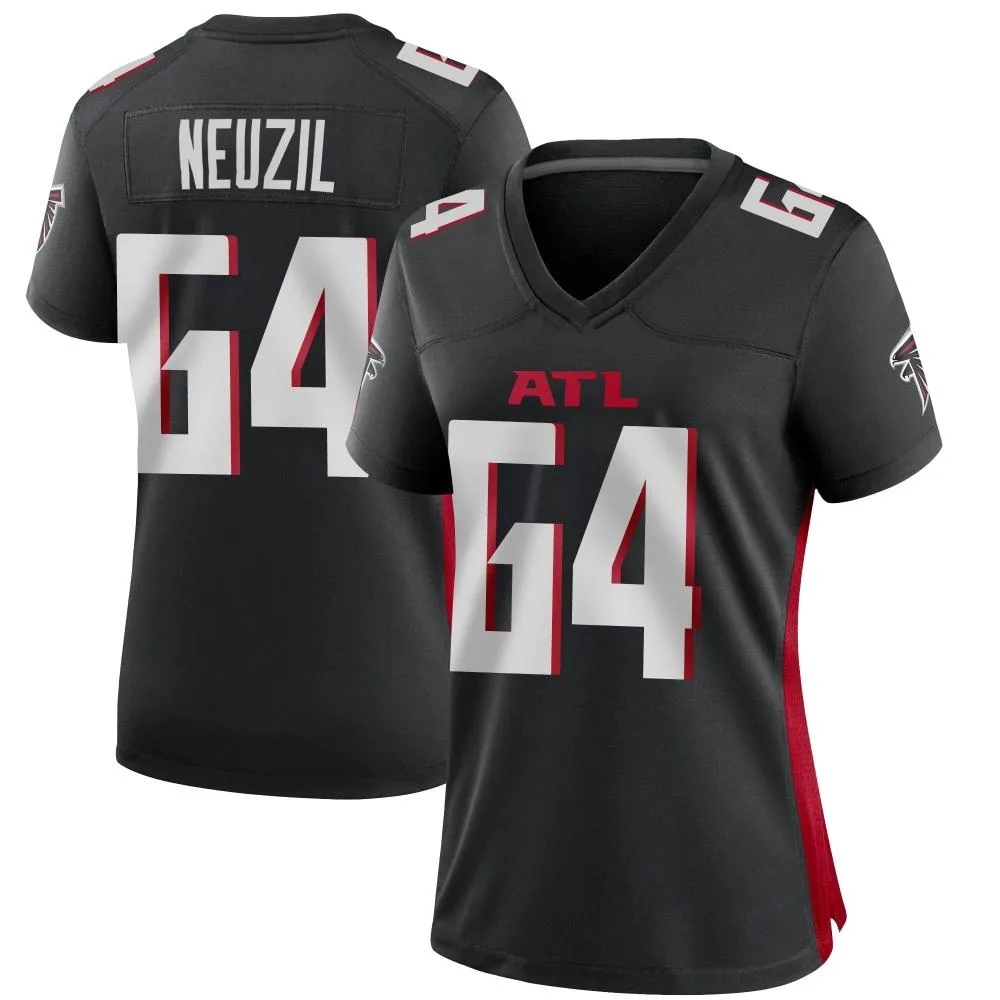Ryan Neuzil Atlanta Falcons Women's Nike Alternate Game Black Jersey Ryan Neuzil Atlanta Falcons Women's Nike Alternate Game Black Jersey