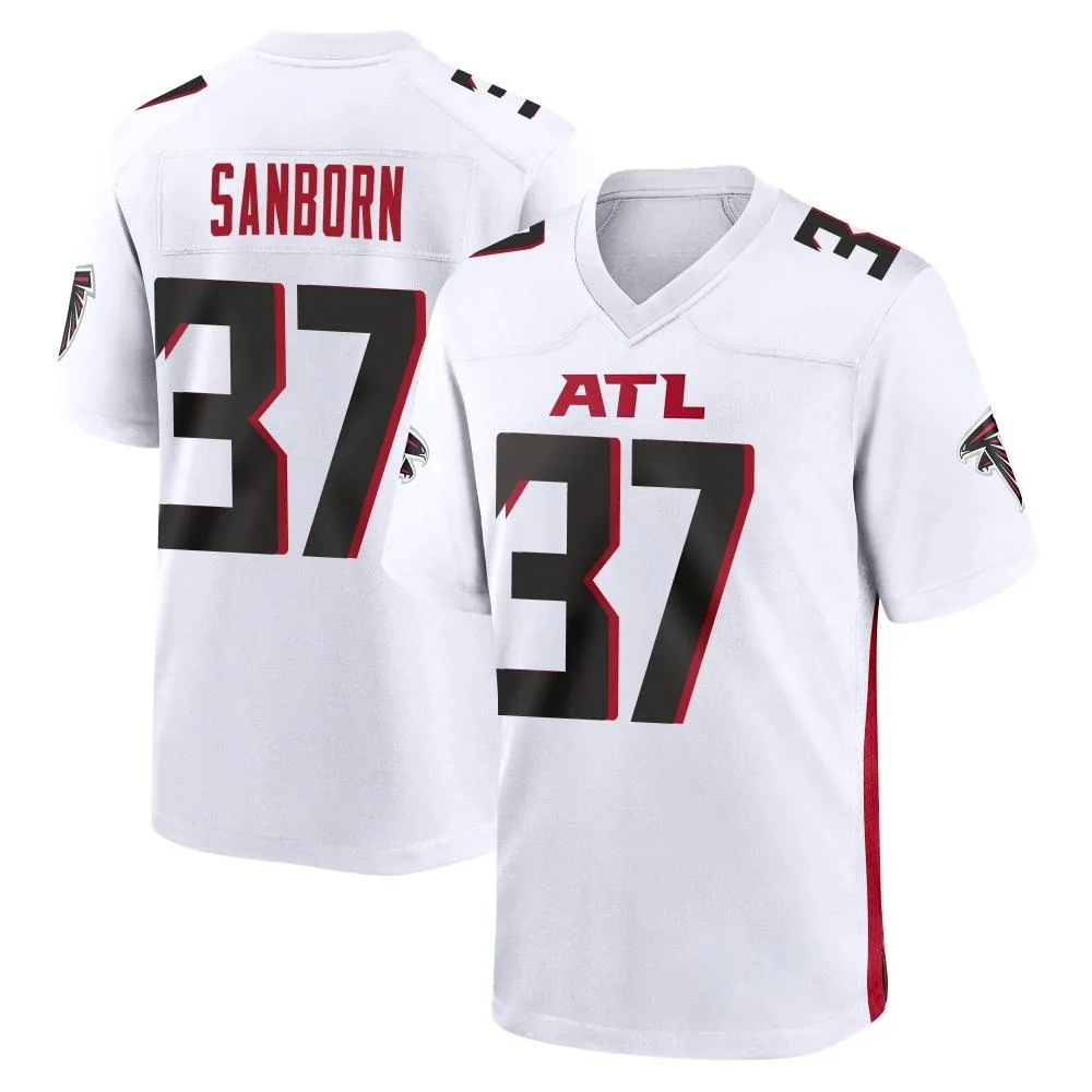 Ryan Sanborn Atlanta Falcons Men's Nike Game White Jersey Ryan Sanborn Atlanta Falcons Men's Nike Game White Jersey