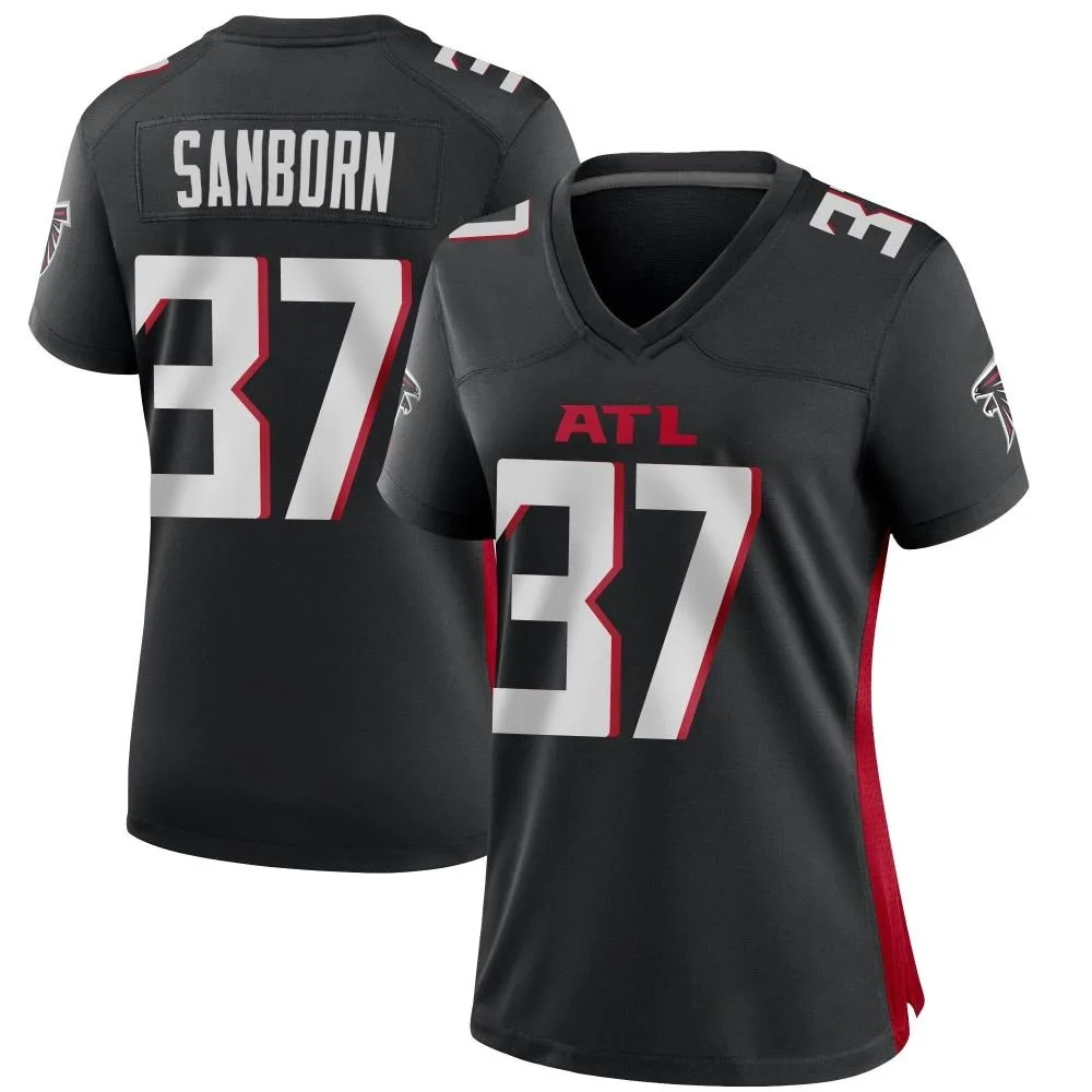 Ryan Sanborn Atlanta Falcons Women's Nike Alternate Game Black Jersey Ryan Sanborn Atlanta Falcons Women's Nike Alternate Game Black Jersey
