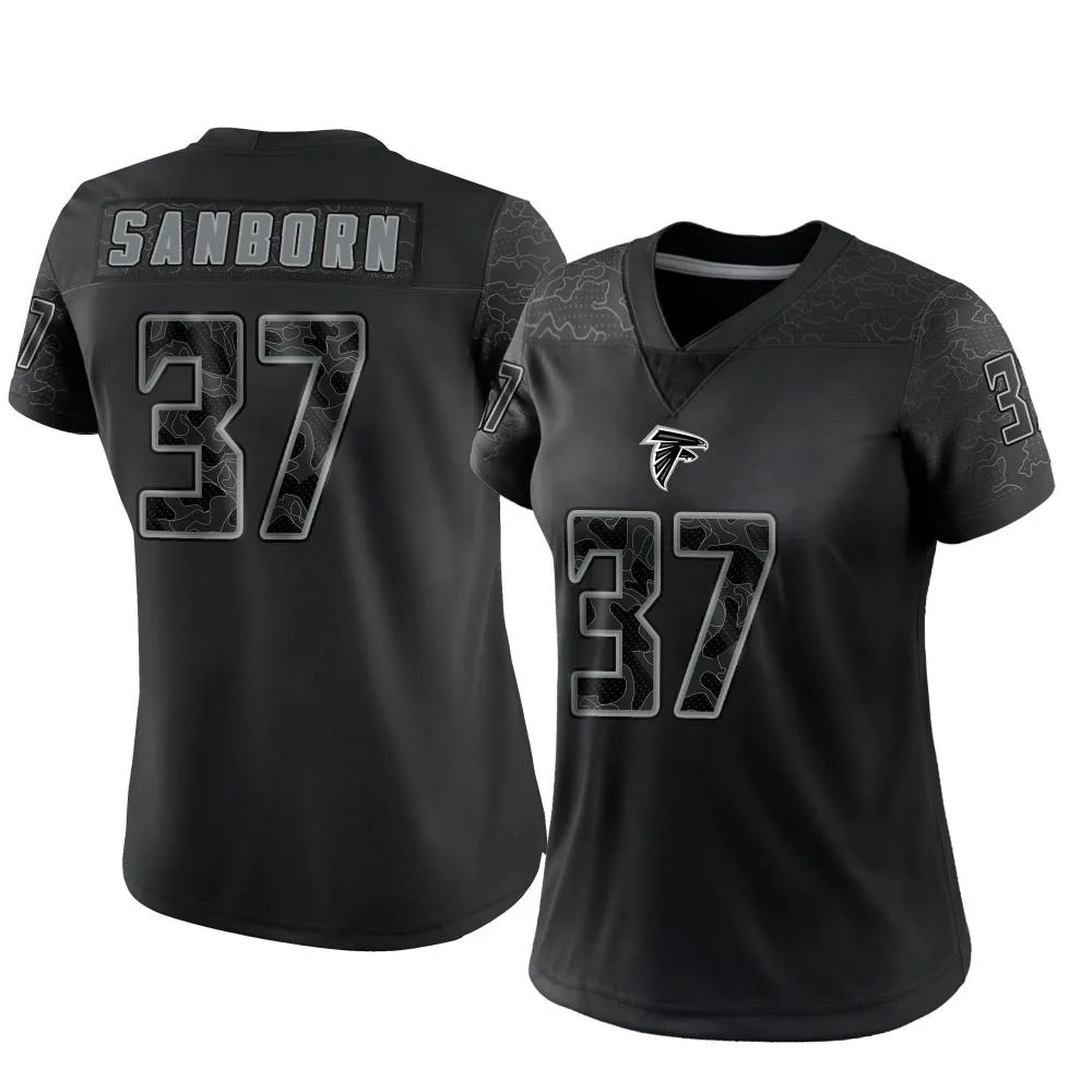 Ryan Sanborn Atlanta Falcons Women's Nike Reflective Limited Black Jersey Ryan Sanborn Atlanta Falcons Women's Nike Reflective Limited Black Jersey