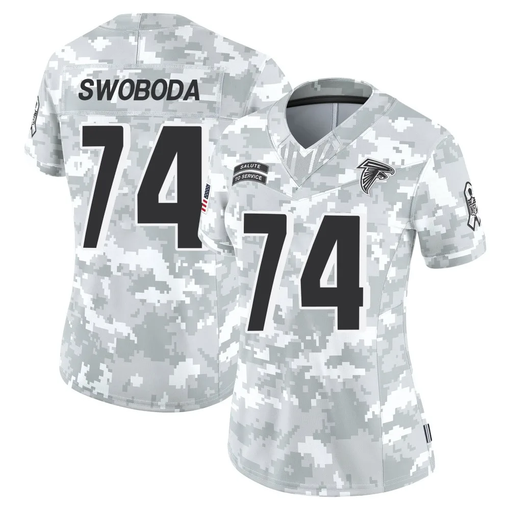 Ryan Swoboda Atlanta Falcons Women's Nike 2024 Salute To Service Limited Arctic Camo Jersey Ryan Swoboda Atlanta Falcons Women's Nike 2024 Salute To Service Limited Arctic Camo Jersey