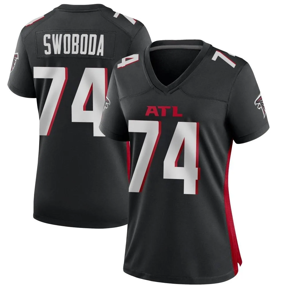 Ryan Swoboda Atlanta Falcons Women's Nike Alternate Game Black Jersey Ryan Swoboda Atlanta Falcons Women's Nike Alternate Game Black Jersey