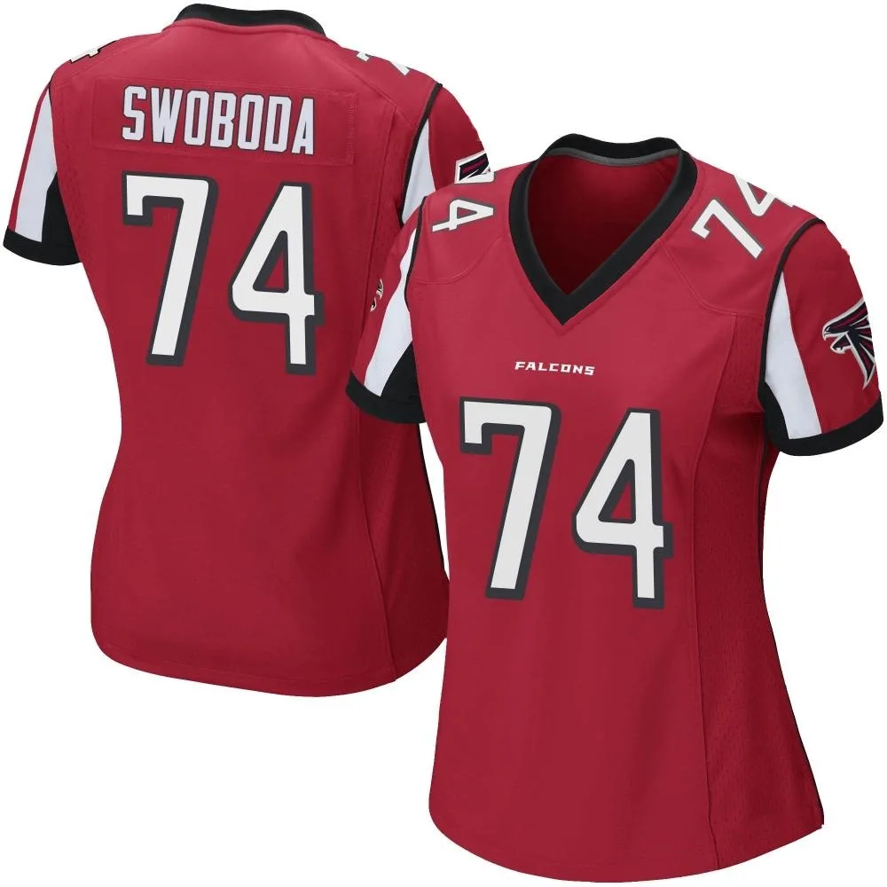 Ryan Swoboda Atlanta Falcons Women's Nike Team Color Game Red Jersey Ryan Swoboda Atlanta Falcons Women's Nike Team Color Game Red Jersey