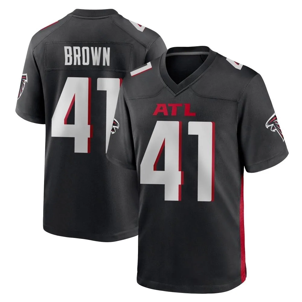 Spencer Brown Atlanta Falcons Men's Nike Alternate Game Black Jersey Spencer Brown Atlanta Falcons Men's Nike Alternate Game Black Jersey