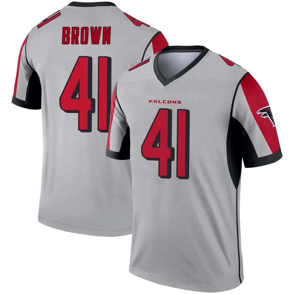 Spencer Brown Atlanta Falcons Men's Nike Inverted Silver Legend Jersey Spencer Brown Atlanta Falcons Men's Nike Inverted Silver Legend Jersey