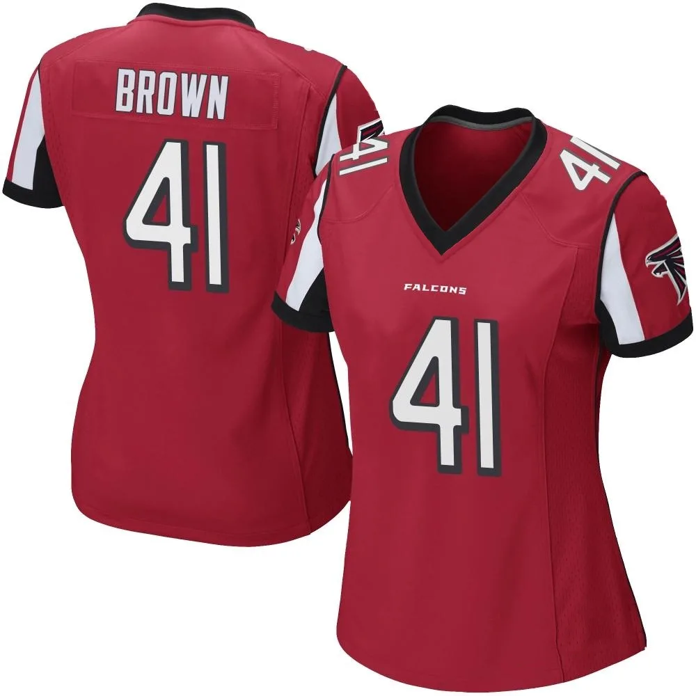 Spencer Brown Atlanta Falcons Women's Nike Team Color Game Red Jersey Spencer Brown Atlanta Falcons Women's Nike Team Color Game Red Jersey
