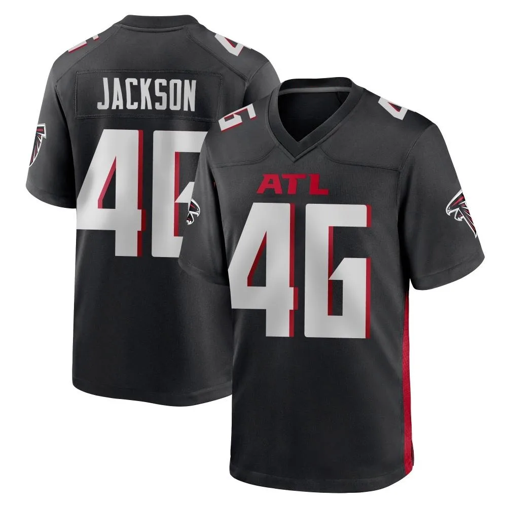 Storey Jackson Atlanta Falcons Men's Nike Alternate Game Black Jersey Storey Jackson Atlanta Falcons Men's Nike Alternate Game Black Jersey