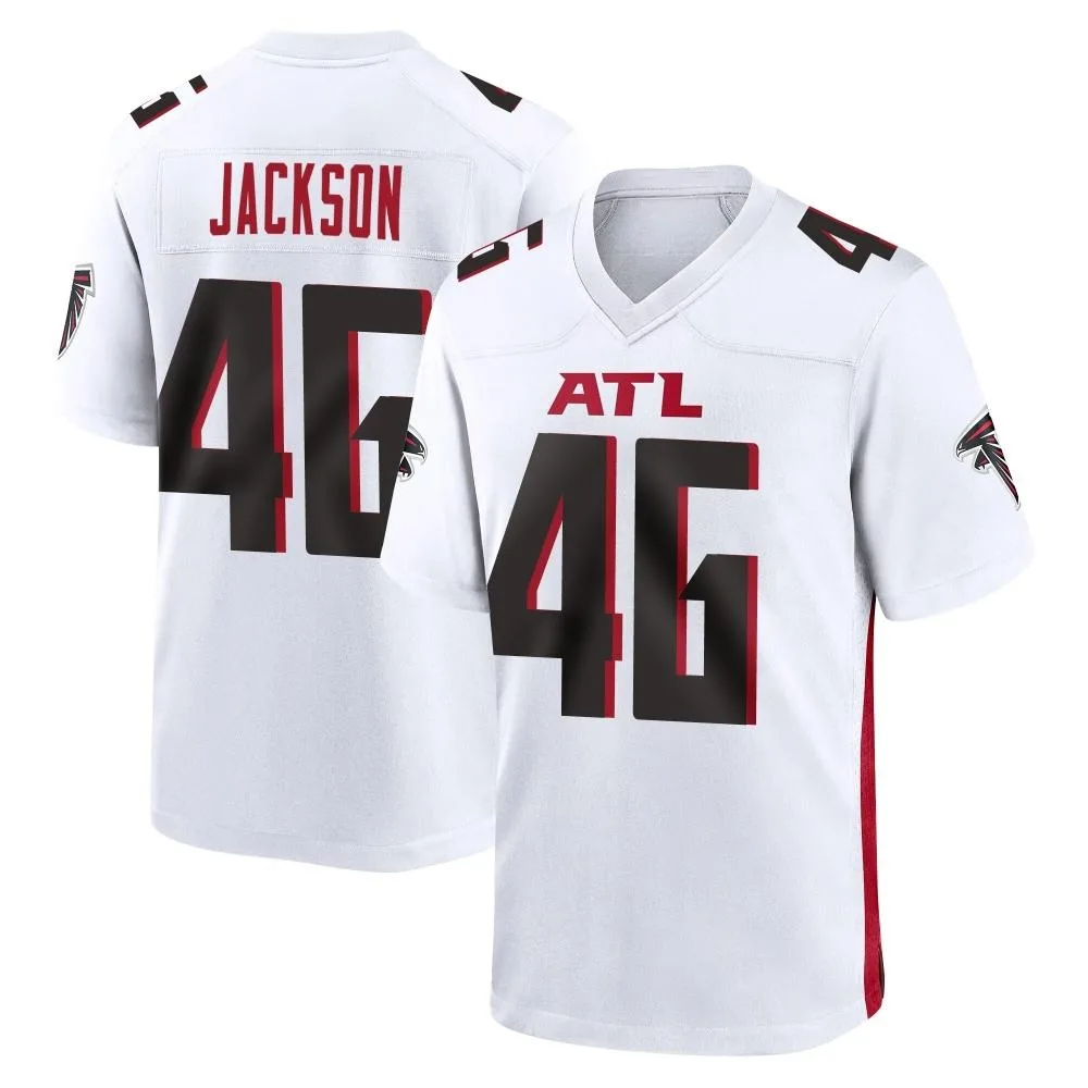 Storey Jackson Atlanta Falcons Men's Nike Game White Jersey Storey Jackson Atlanta Falcons Men's Nike Game White Jersey