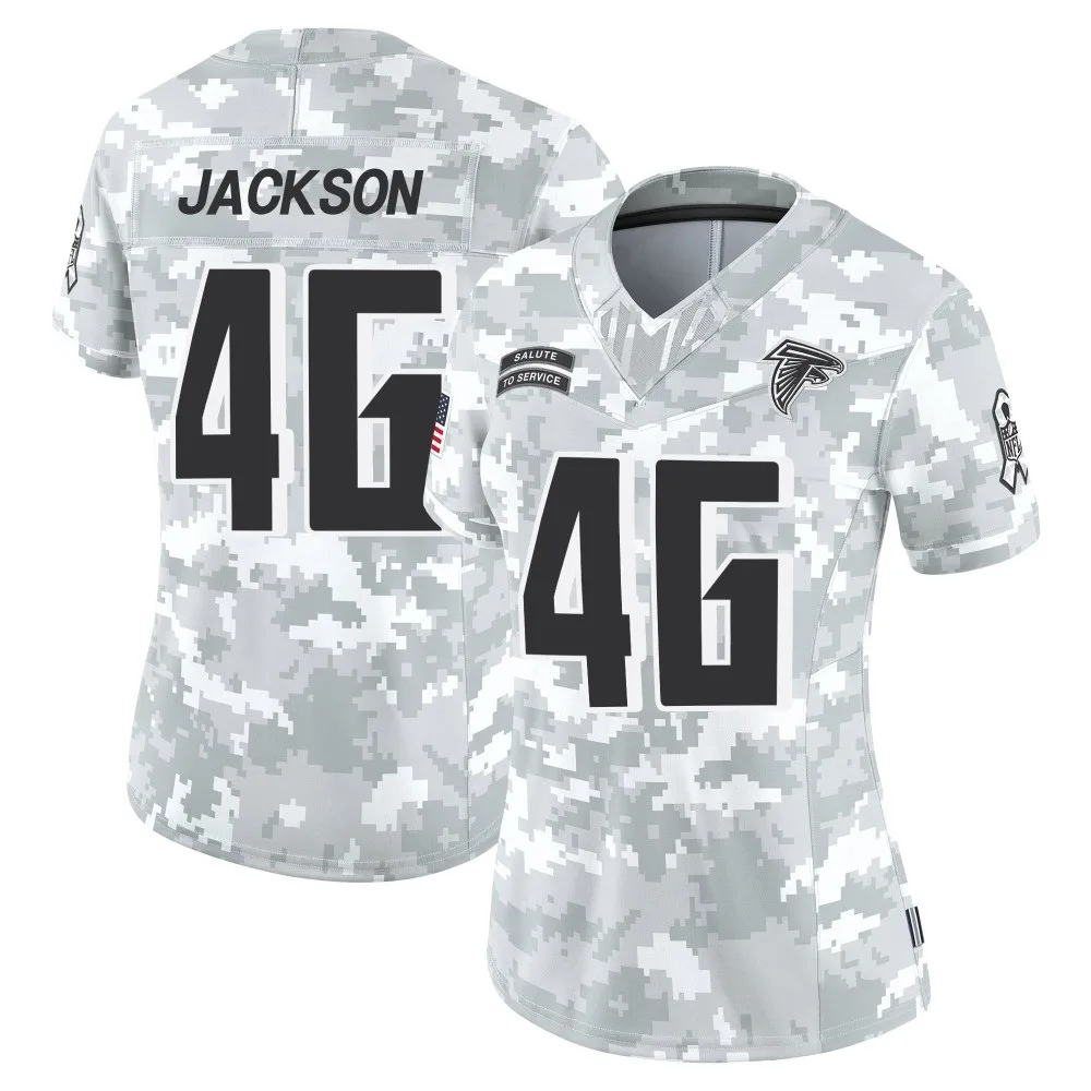 Storey Jackson Atlanta Falcons Women's Nike 2024 Salute To Service Limited Arctic Camo Jersey Storey Jackson Atlanta Falcons Women's Nike 2024 Salute To Service Limited Arctic Camo Jersey