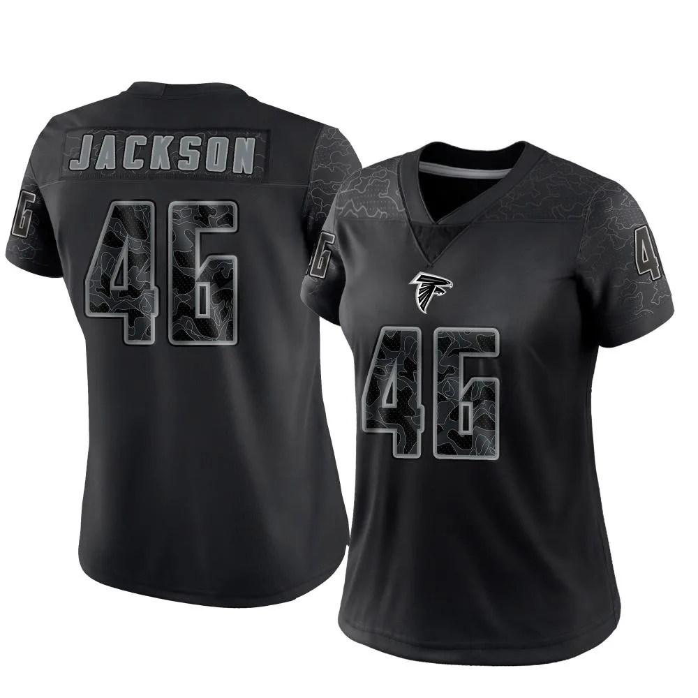 Storey Jackson Atlanta Falcons Women's Nike Reflective Limited Black Jersey Storey Jackson Atlanta Falcons Women's Nike Reflective Limited Black Jersey