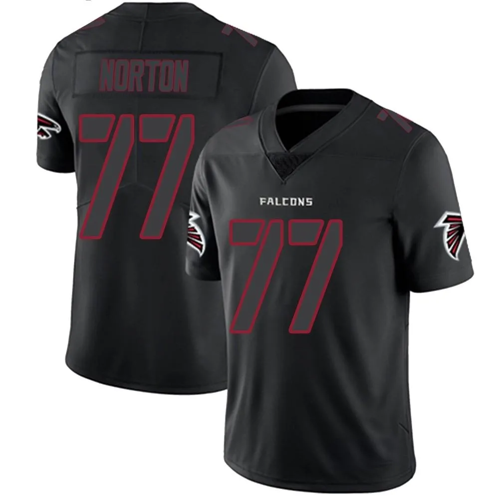 Storm Norton Atlanta Falcons Men's Nike Limited Black Impact Jersey Storm Norton Atlanta Falcons Men's Nike Limited Black Impact Jersey