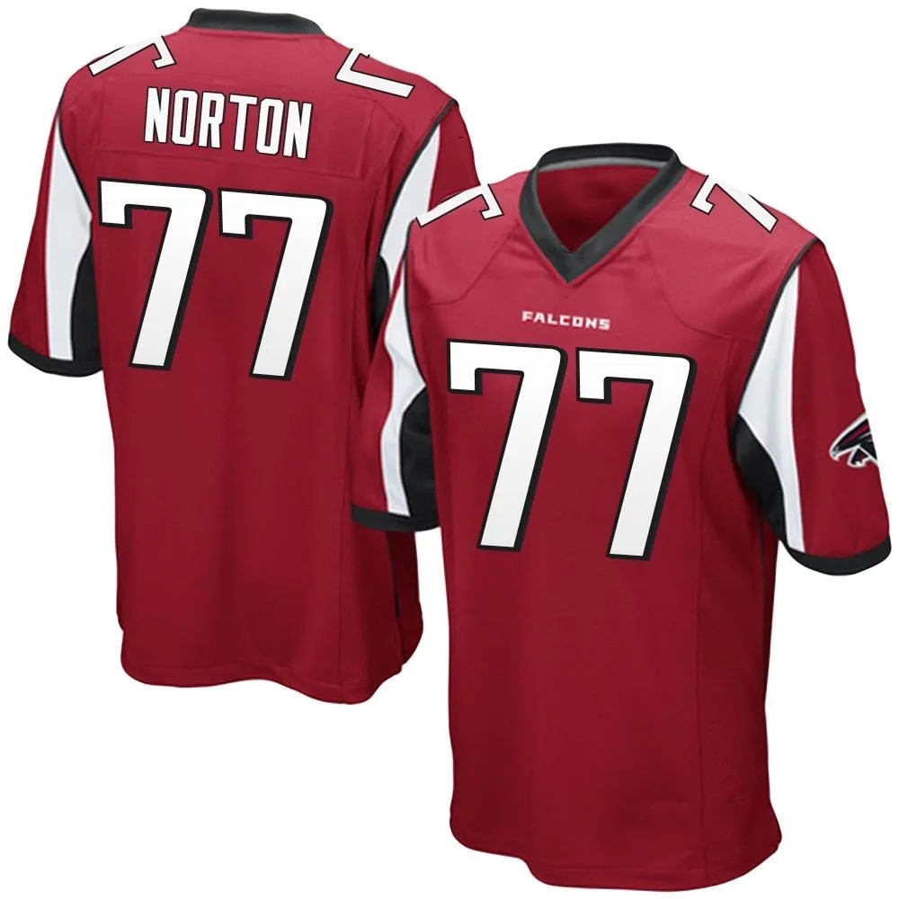 Storm Norton Atlanta Falcons Men's Nike Team Color Game Red Jersey