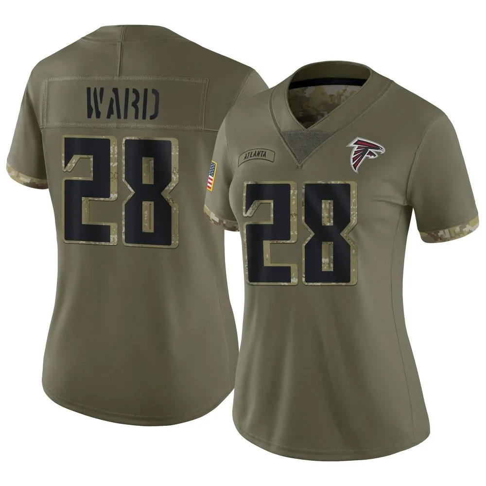 Terron Ward Atlanta Falcons Women's Nike 2022 Salute To Service Limited Olive Jersey Terron Ward Atlanta Falcons Women's Nike 2022 Salute To Service Limited Olive Jersey