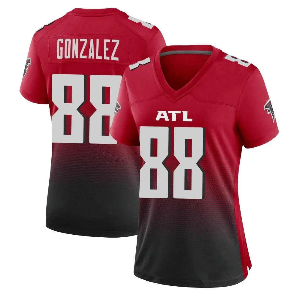 Tony Gonzalez Atlanta Falcons Women's Nike 2nd Alternate Game Red Jersey Tony Gonzalez Atlanta Falcons Women's Nike 2nd Alternate Game Red Jersey