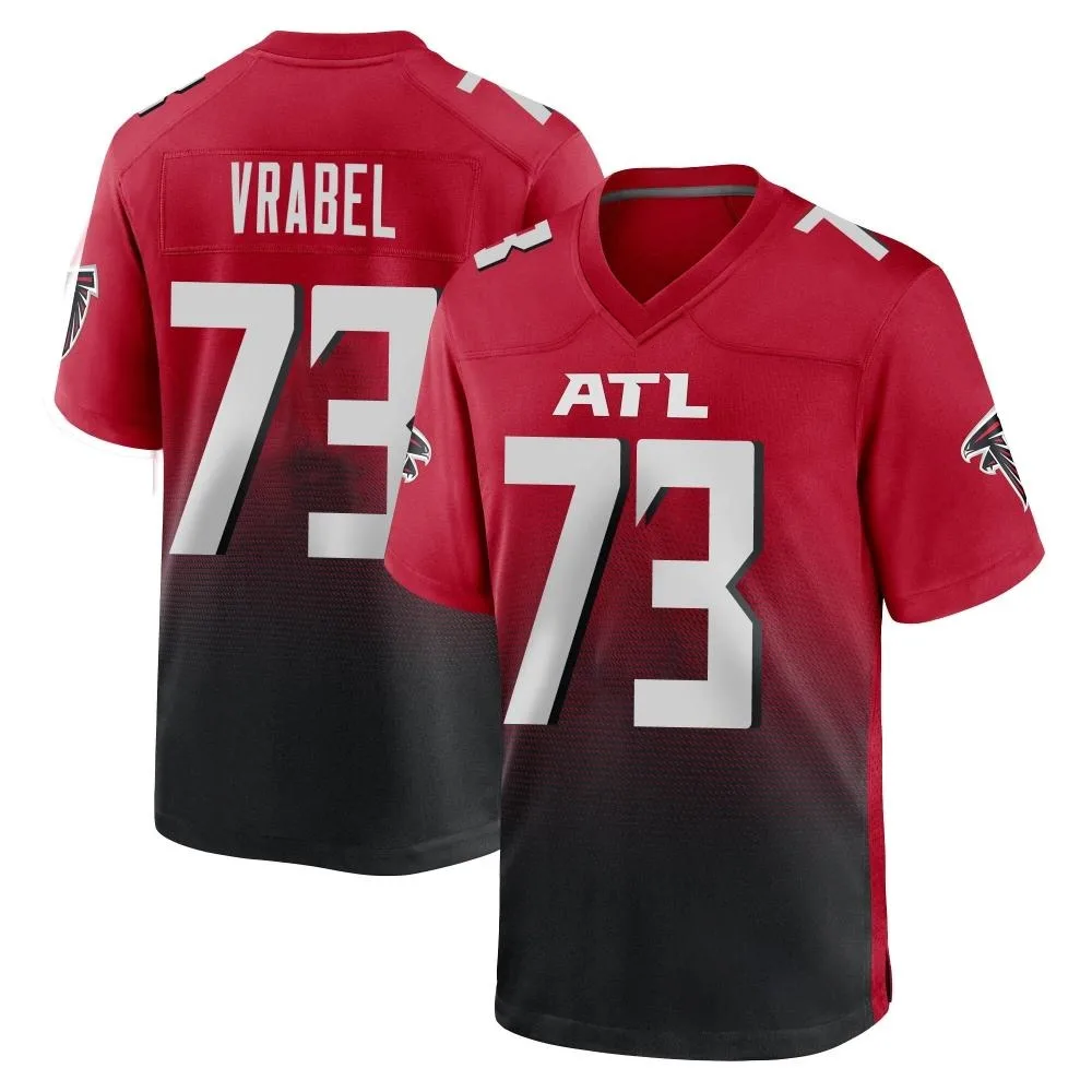 Tyler Vrabel Atlanta Falcons Men's Nike 2nd Alternate Game Red Jersey Tyler Vrabel Atlanta Falcons Men's Nike 2nd Alternate Game Red Jersey