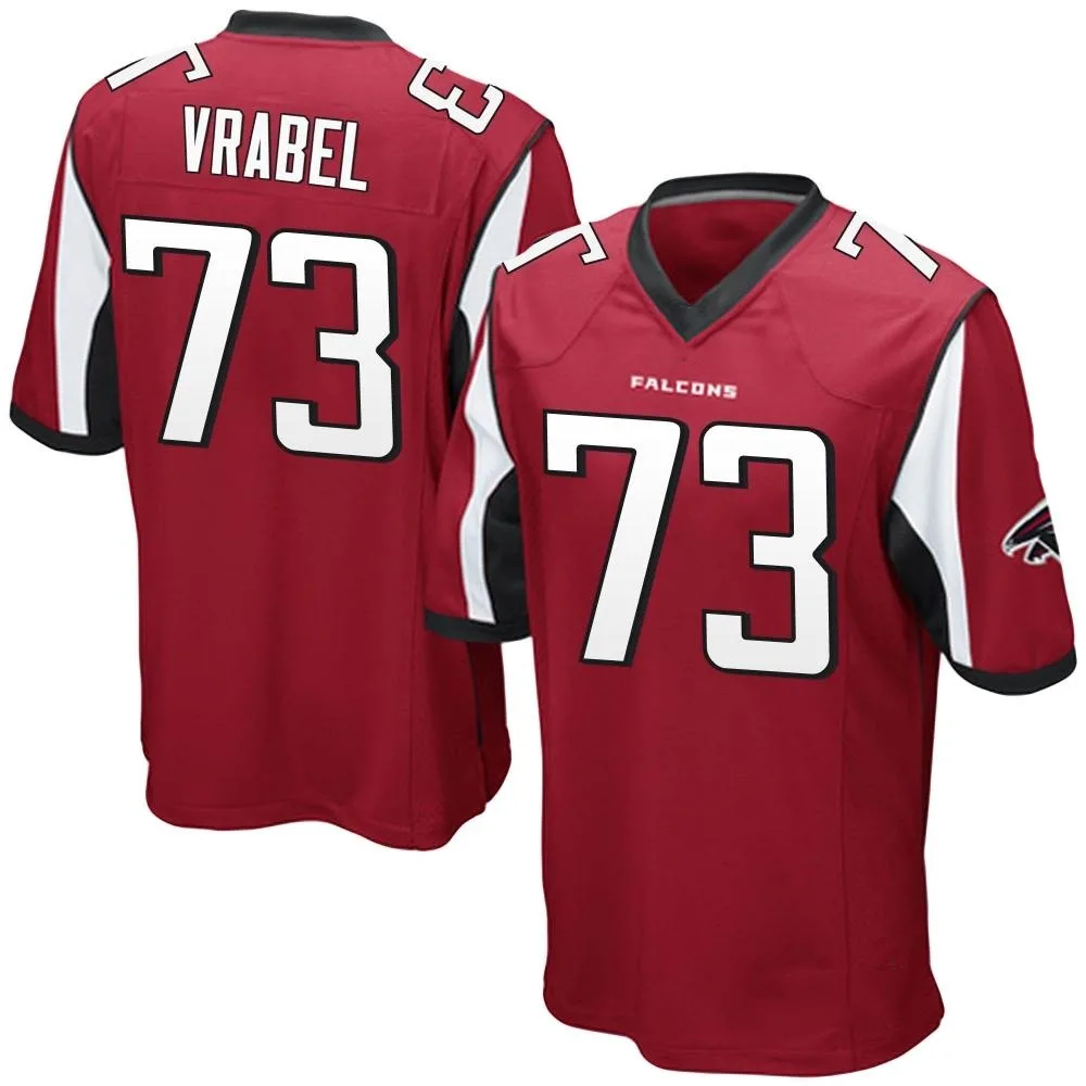 Tyler Vrabel Atlanta Falcons Men's Nike Team Color Game Red Jersey Tyler Vrabel Atlanta Falcons Men's Nike Team Color Game Red Jersey