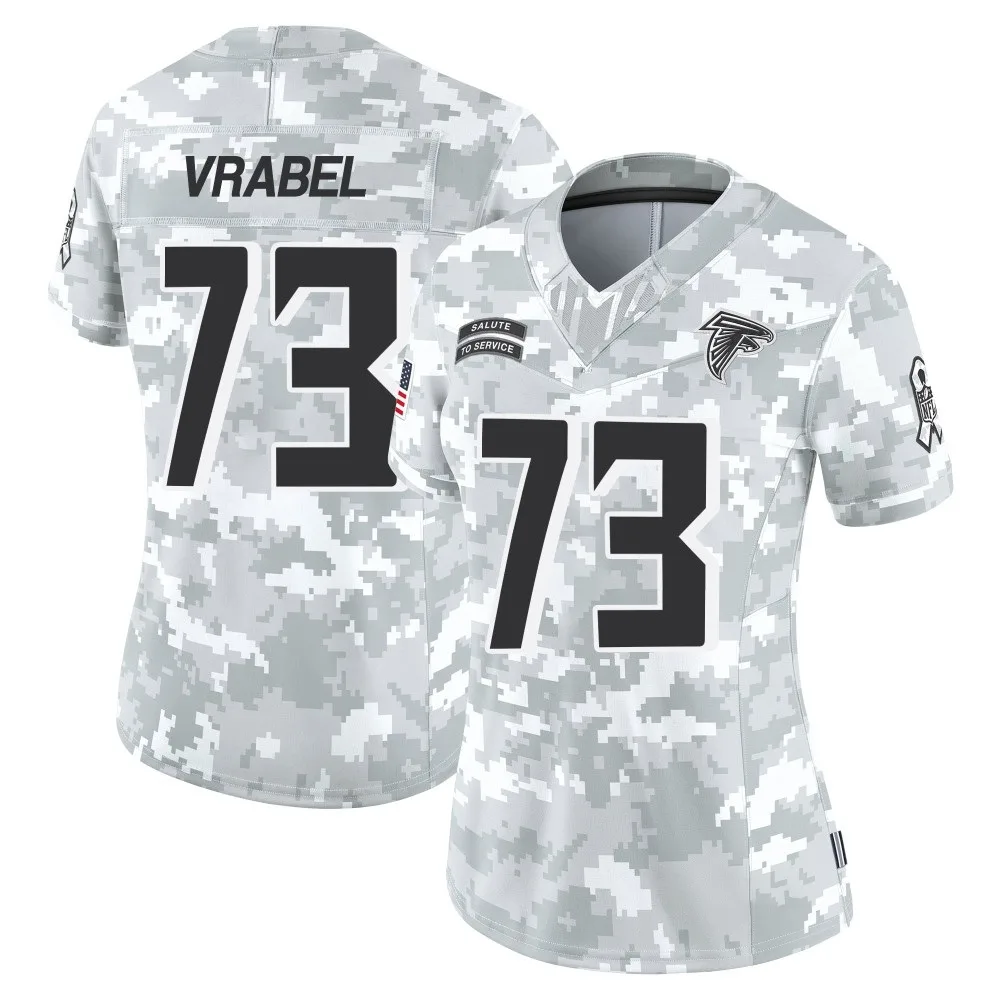 Tyler Vrabel Atlanta Falcons Women's Nike 2024 Salute To Service Limited Arctic Camo Jersey Tyler Vrabel Atlanta Falcons Women's Nike 2024 Salute To Service Limited Arctic Camo Jersey